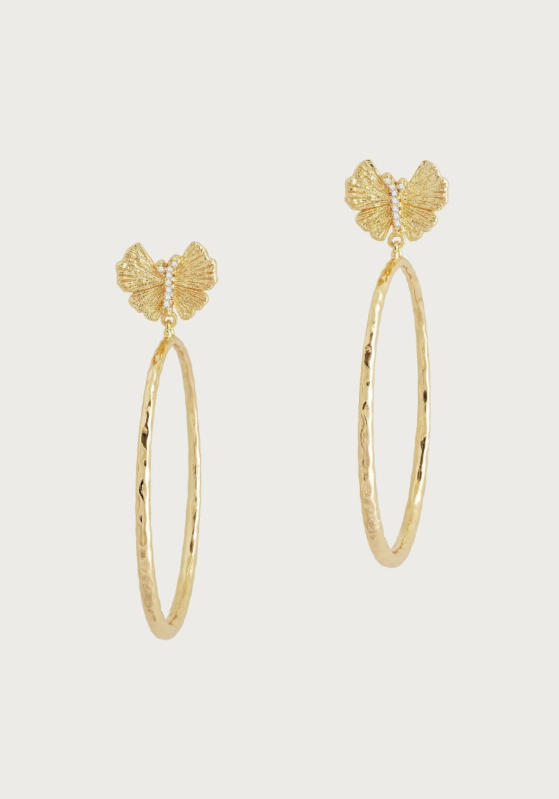 ANABEL ARAM Butterfly Single Hoop Earring