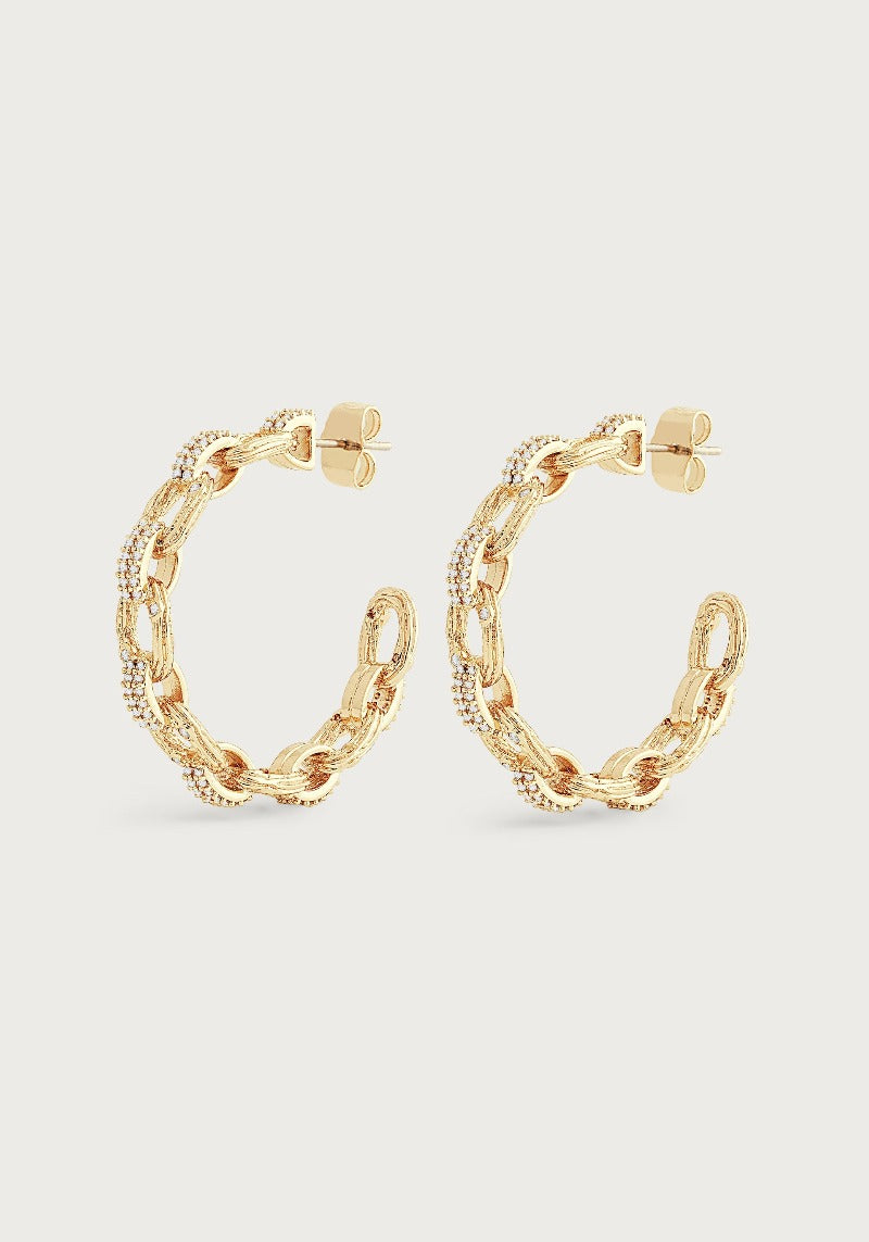 ANABEL ARAM Enchanted Forest Chain Hoop Earrings