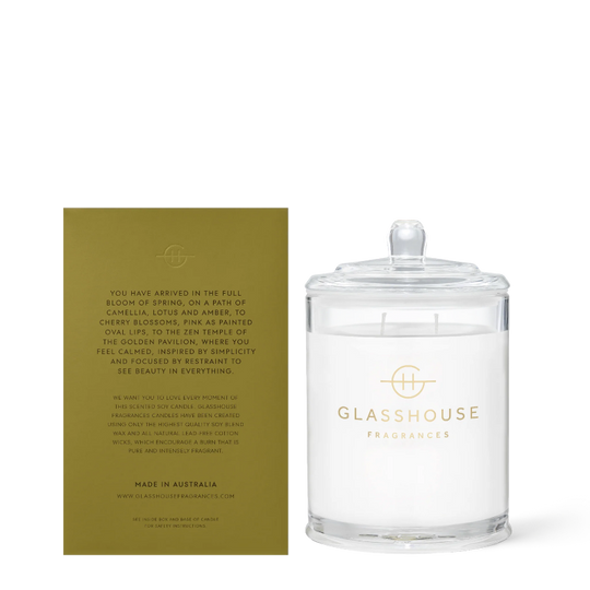 GLASSHOUSE FRAGRANCES Kyoto In Bloom Triple Scented Candle