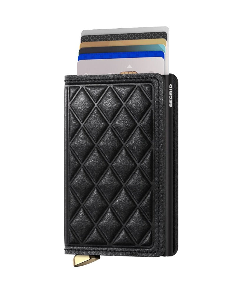 Premium slimwallet Emboss Diamond Black