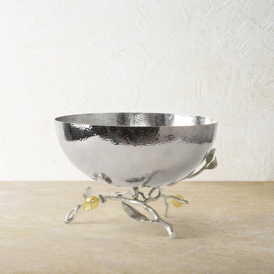 Pomegranate Silver & Gold Serving Bowl