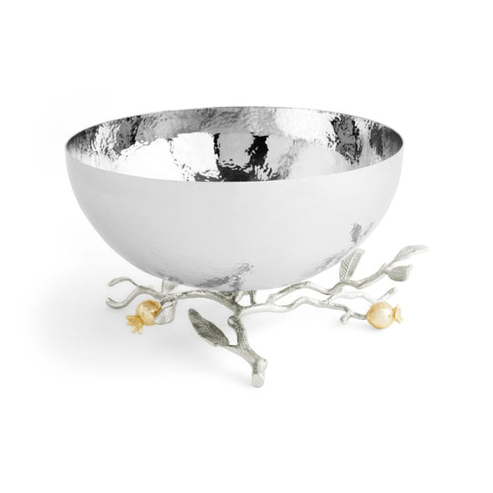 Pomegranate Silver & Gold Serving Bowl