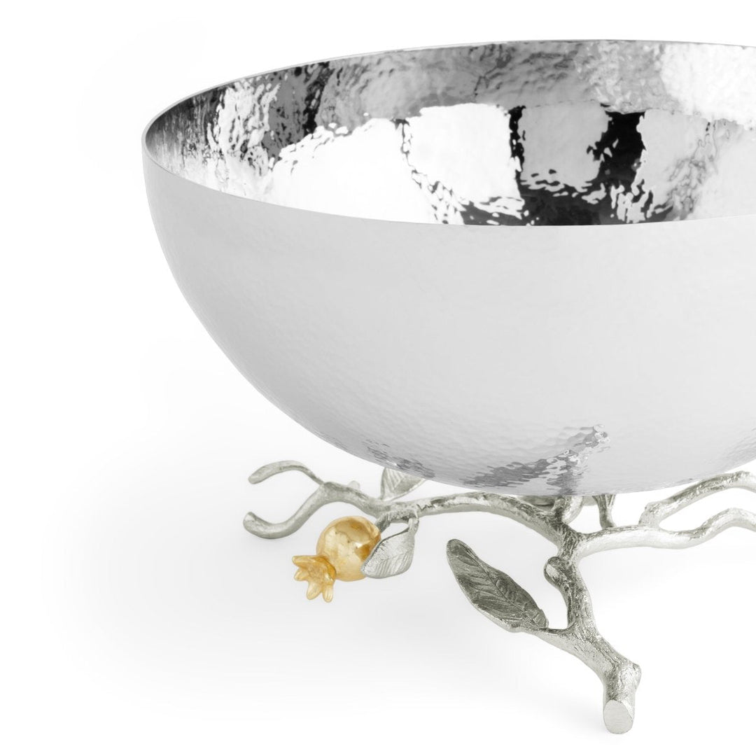 Pomegranate Silver & Gold Serving Bowl