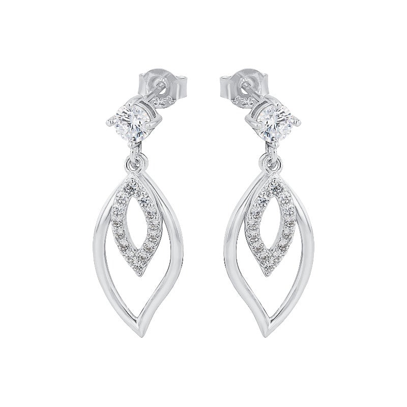 AMOR Earrings for Women, Silver 925
