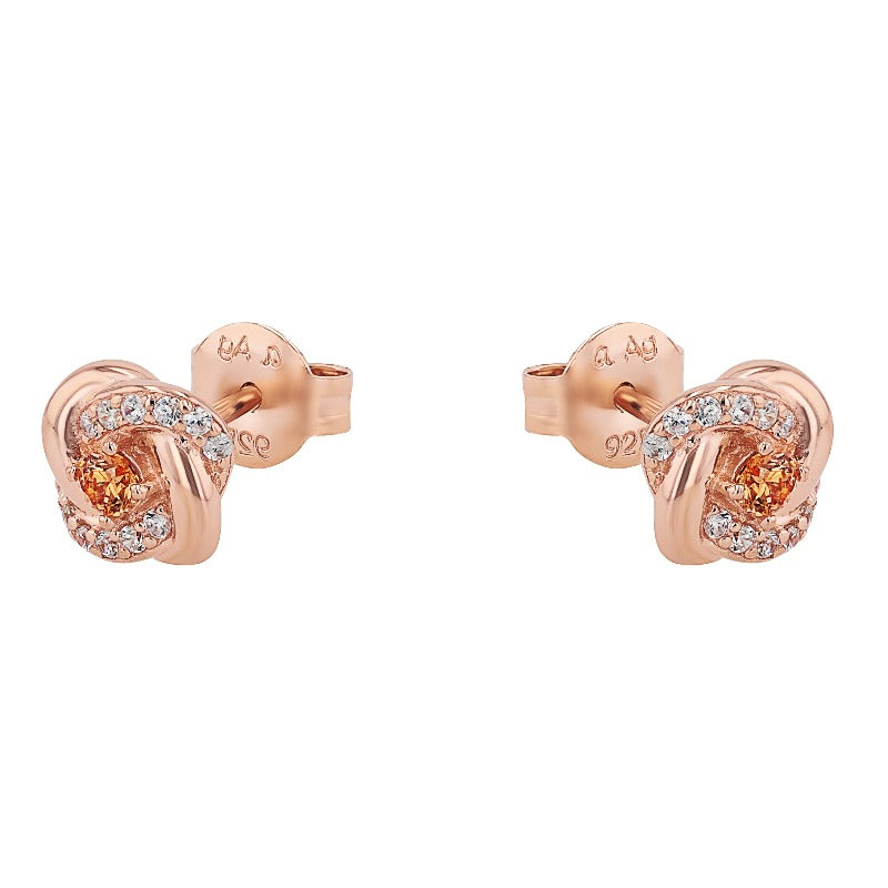 AMOR Ear studs for Women, Silver 925