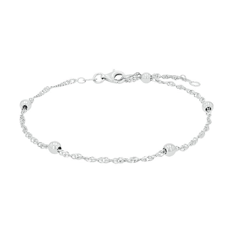 AMOR Anklet for Women, Silver 925