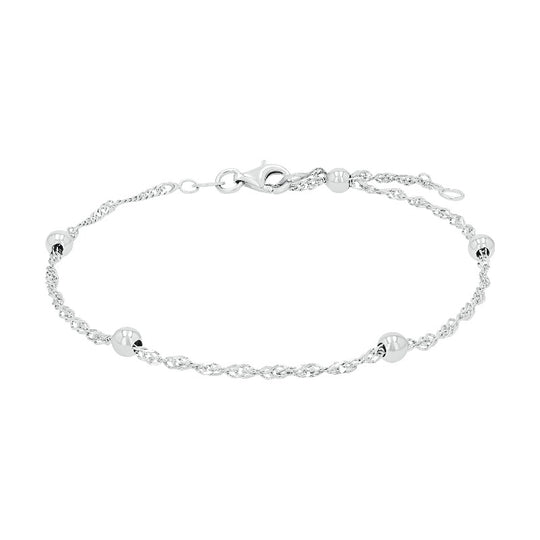 AMOR Anklet for Women, Silver 925