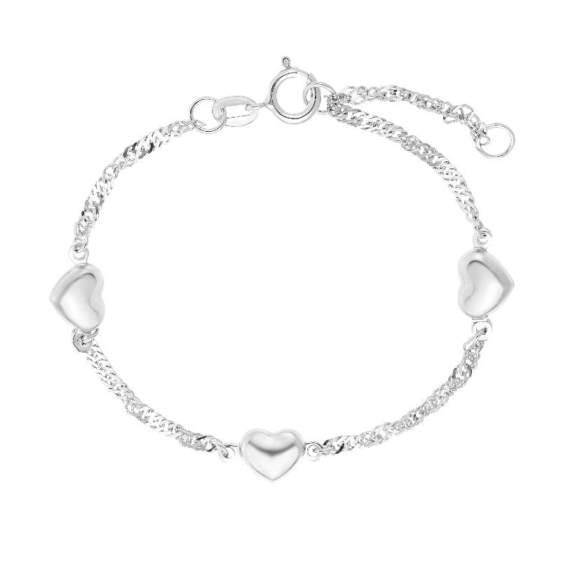 AMOR Bracelet for Girls, Silver 925 | heart