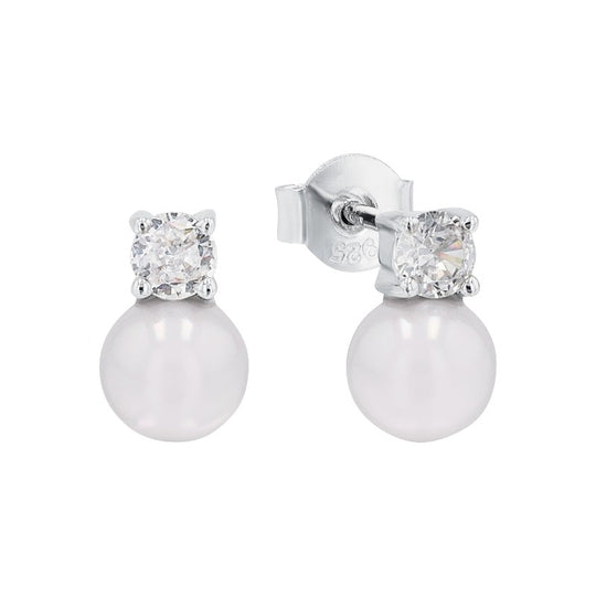 AMOR Ear studs for Women, Silver 925