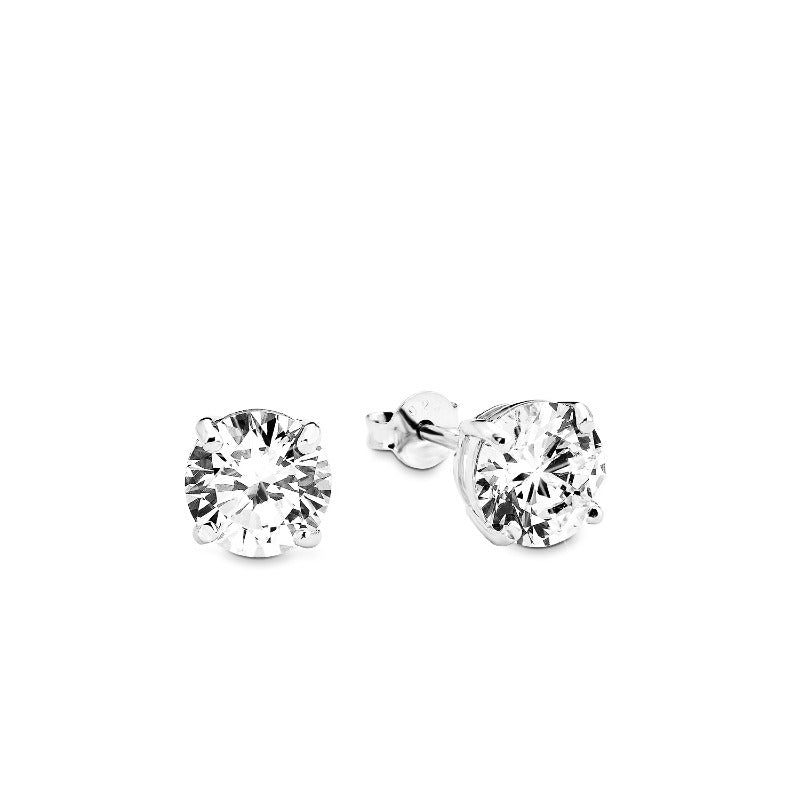 AMOR Ear studs for Women, Silver 925