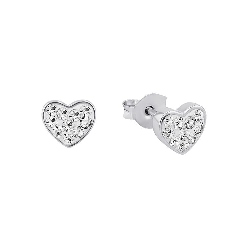 AMOR Ear studs for Women, Silver 925 | heart