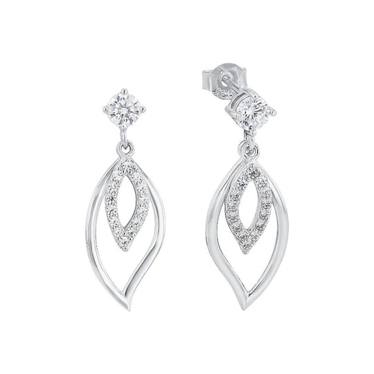 AMOR Earrings for Women, Silver 925