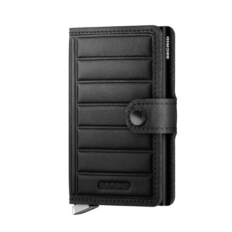 Premium Miniwallet Emboss Lines Black