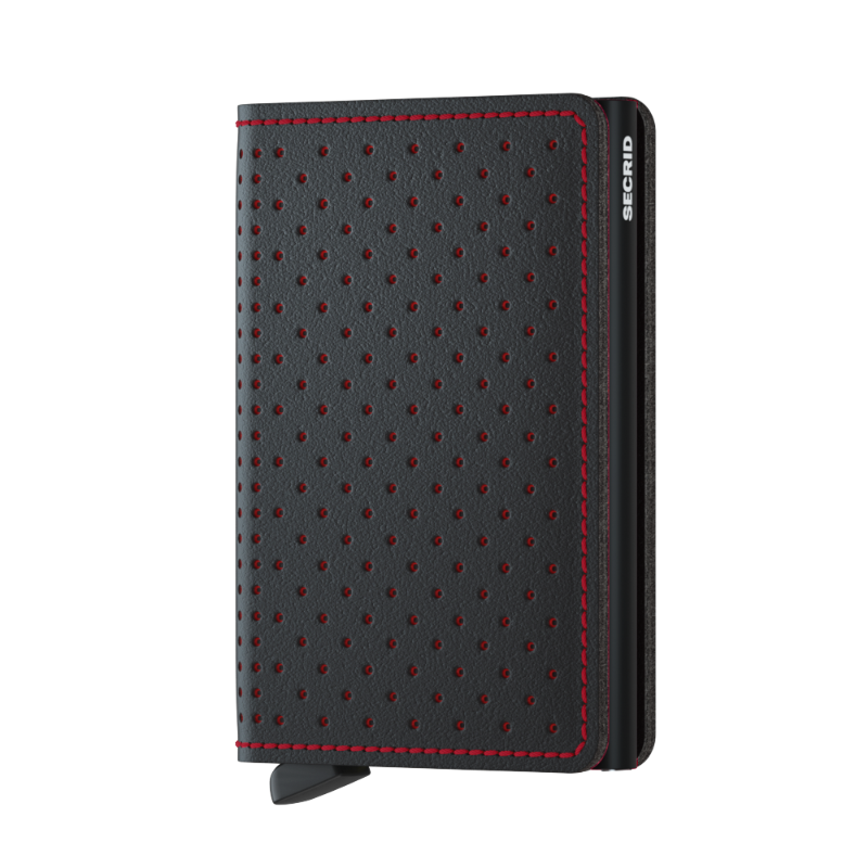 Slimwallet Perforated Black Red