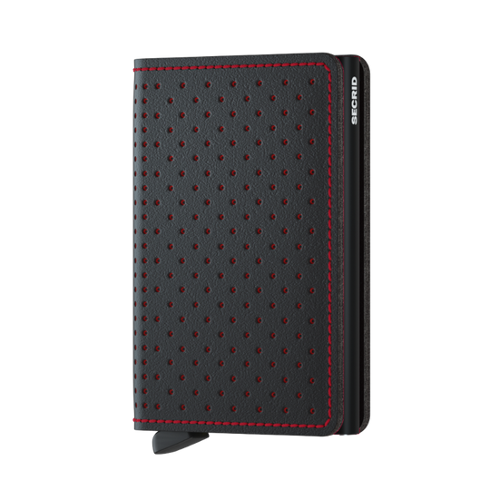 Slimwallet Perforated Black Red