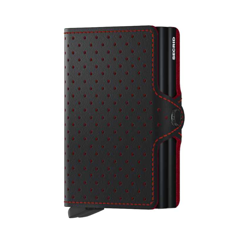 Twinwallet Perforated Black Red