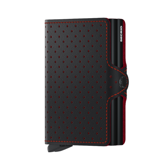 Twinwallet Perforated Black Red