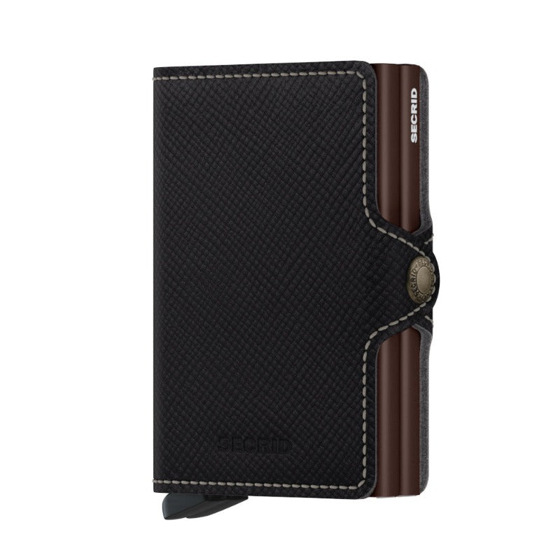 Twinwallet Saffiano Brown